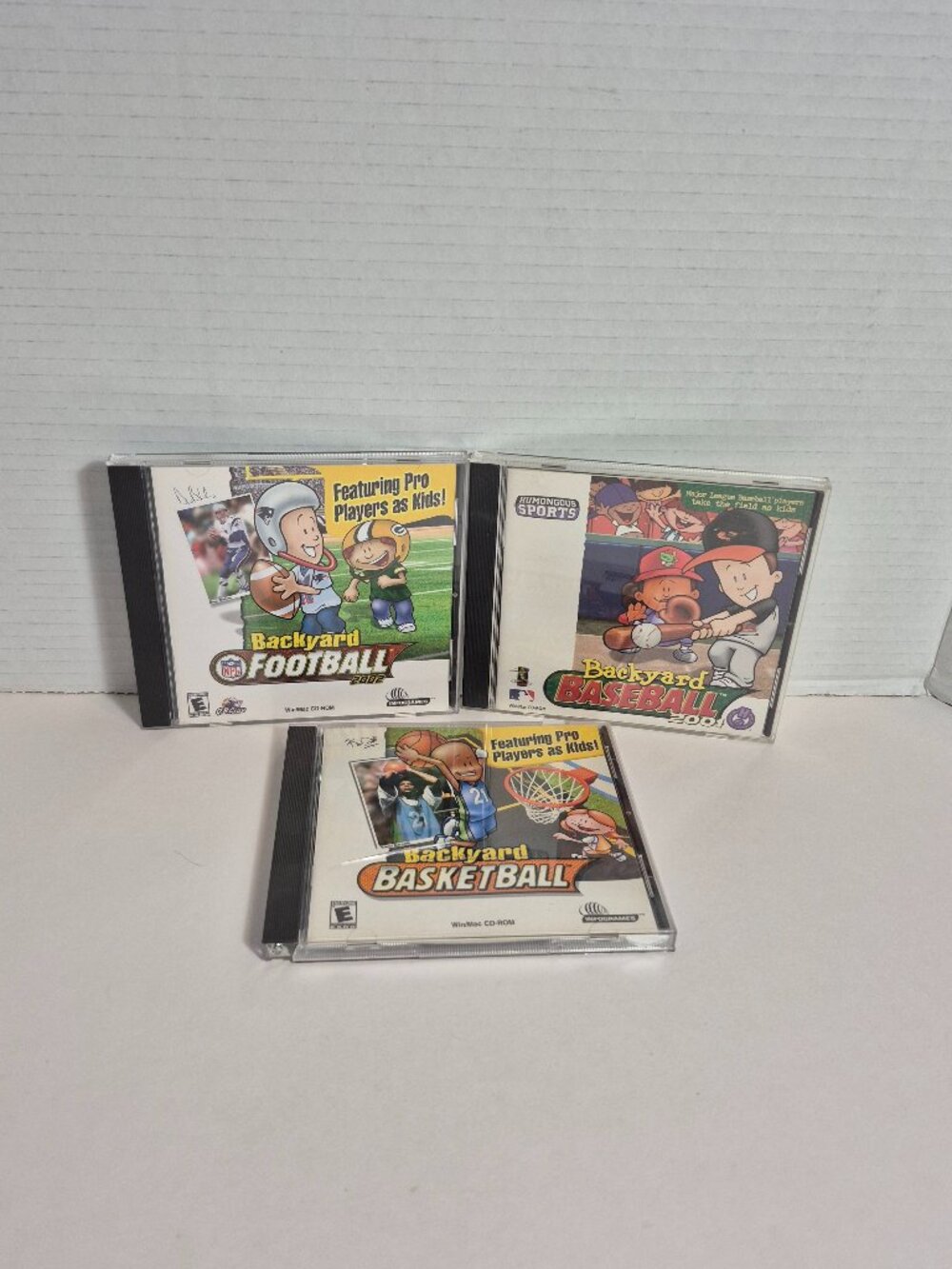 Lot of 3 Backyard Sports Football, Baseball, and Basketball PC Video Games